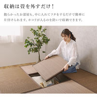 【軒先渡し】萩原 畳付き収納スツール 幅1200×奥行600×高さ450mm ナチュラル RUD-1159NA 1台（直送品）