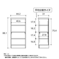 大洋 Shelfit バリュープライスエースラック 幅442×奥行310×高さ881mm ナチュラル AR9045 (NA) 1台（直送品）