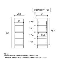 大洋 Shelfit バリュープライスカラーラック 幅286×奥行310×高さ881mm ライトナチュラル NC9030 (LN) 1台（直送品）