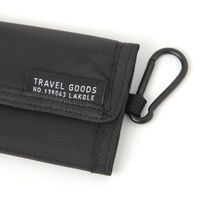 財布 レディース メンズ 三つ折りミニウォレット ブラック LAKOLE/ラコレ