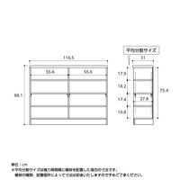 大洋 Shelfit バリュープライスカラーラック 幅1165×奥行310×高さ881mm ブラウン NC9012ダイワ (BR) 1台（直送品）