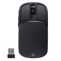 ナカバヤシ 無線静音 充電スライド式コンパクト 5ボタン BlueLEDマウス ブラック MUS-RKF235BK 1個