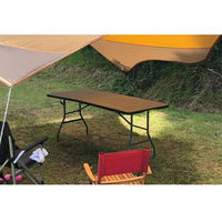 ビーカム 天板が木目調強化プラスチックの折りたたみ作業テーブル 幅180 OST-180WD 1セット(3台)（直送品）