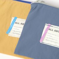 化粧ポーチ LABELフラットポーチＭ イエロー studio CLIP