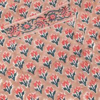 ブロックプリントエプロン ピンク studio CLIP