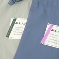 ポーチ LABEL巾着 ブルー studio CLIP