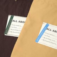 ポーチ LABEL巾着 イエロー studio CLIP