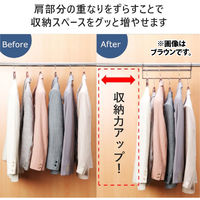 衣類収納アップハンガー  ホワイト 1個（2本組） カワタキコーポレーション