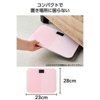 エレコム 体重計 デジタル コンパクト 乗るだけ自動電源ON 強化ガラス天板 ピンク HCS-S03PN 1個（直送品）