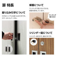 大洋 Shelfit 鍵付き 収納庫 幅698×奥行465×高さ1191mm OFS1270D45 SMB+3段扉幅木 1台（直送品）