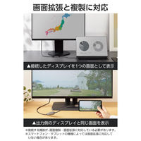 USB-C HDMI 変換アダプタ 4K/60Hz対応 Type-C映像出力 白 ECAD-CHDMIQGM4 エレコム 1個（直送品）