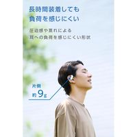 Bluetoothイヤホン 完全ワイヤレス IPX5 ムーンホワイト LBT-OWS02ECMWH エレコム 1個（直送品）