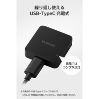 スマートトラッカー タグ型 IPX5設計 iOS対応 充電タイプ ブラック LGT-ELUCTG1BKA エレコム 1個（直送品）