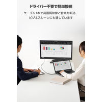 USB-C HDMI 変換ケーブル 2m 断線に強い高耐久 4K/60Hz対応 黒 MPA-CHDMIS20BK3 エレコム 1個（直送品）