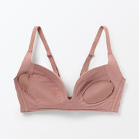 無印良品 レディース 婦人 ノンワイヤー胸の形を整えるブラジャー プラスサイズ Ｓ＋ スモーキーピンク 良品計画