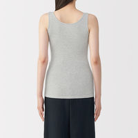 無印良品 レディース 婦人 リブ編みタンクトップ 婦人Ｌ グレー 良品計画