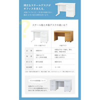 ネットフォース ナッツ 片袖机 2段袖 鍵付 幅1200×奥行700mm LKD-127-AW-WH-NG-2 1台（直送品）