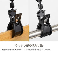 伊藤忠リーテイルリンク クリップホルダーワイド(クリップ特大) ブラック 5066-BK 1個