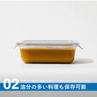 耐熱ガラス 2P 保存容器M 500ｍL 1個（2個セット） 電子レンジ・食洗器対応 シービージャパン