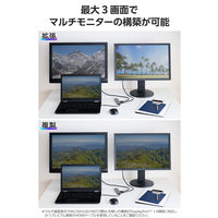 ドッキングステーション タイプC ハブ 6in1 HDMI×2 USB-C USBハブ DST-M060BPSV エレコム 1個（直送品）