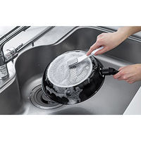 キッチンブラシ コゲ落とし 油汚れ 本体＋取り替え用シート1枚 日本製 1セット（1個×5）まめいた