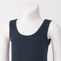 無印良品 ベビー フライス編みタンクトップ(インナー) ９０ ネイビー 良品計画