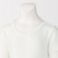 無印良品 キッズ フライス編みクルーネック半袖Ｔシャツ(インナー) １４０ オフ白 良品計画