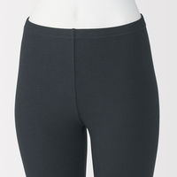 無印良品 レディース 婦人 ストレッチリブ編み レギンス 十分丈 婦人Ｌ ダークグレー 良品計画