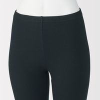 無印良品 レディース 婦人 ストレッチリブ編み レギンス 十分丈 婦人Ｍ 黒 良品計画