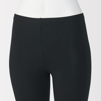 無印良品 レディース 婦人 ストレッチ天竺編み レギンス 七分丈 婦人Ｍ 黒 良品計画