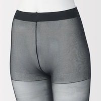 無印良品 レディース 婦人 サポートタイプ ２０デニール ストッキング（３足組） 婦人Ｍ 黒 良品計画