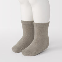 無印良品 ベビー 足なり直角 靴下（３足組） １１～１５ｃｍ 生成・グレー・モカ 良品計画