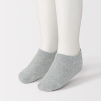 無印良品 キッズ 足なり直角 スニーカーイン（３足組） １９～２３ｃｍ 生成・ピンク・グレー 良品計画
