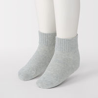 無印良品 キッズ 足なり直角 ショート丈靴下（３足組） １９～２３ｃｍ ブルー・ネイビー・グレー 良品計画