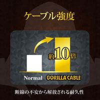 トリニティ Gorillaケーブル C to 60W 100cm ジェットブラック TR-CACC10-GOBK 1個