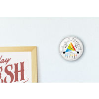 アナログ温湿度計 熱中症・インフルエンザ危険度表示 電池不要 壁掛け可能 ドリテック O-329WH 1台