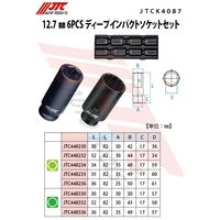 JTC 12.7mm 6pディープインパクトソケットセット JTCK4087 1個（直送品）