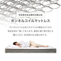 【軒先渡し】萩原 マットレス付セミダブルベッド 幅1240×奥行2100×高さ780mm MB-5039SDWS3301 1台（直送品）