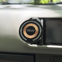 MagSafe対応 車載ワイヤレス充電器 エアコン吹き出し口用 ロングアーム ブラック  MagSafe非対応機種・ケースも使える（直送品）