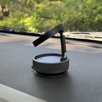 MagSafe対応 車載ホルダー ダッシュボード用 真空吸着固定 Aタイプ ブラック MagSafe非対応機種・ケースも使える（直送品）
