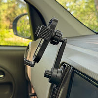 車載ホルダー エアコン吹き出し口用 ブラック  片手でラクラク操作 クリップ固定（直送品）