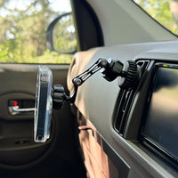 MagSafe対応 車載ホルダー エアコン吹出口用 ロングアーム Aタイプ ブラック  MagSafe非対応機種・ケースも使える（直送品）