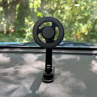 MagSafe対応 車載ホルダー ダッシュボード用 粘着固定 ロングアーム Bタイプ ブラック  MagSafe非対応機種・ケースも使える（直送品）