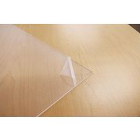 友澤木工 飛沫防止パーテーション L 幅607×奥行110×高さ470mm クリア(透明) 1台（直送品）