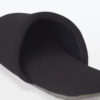 無印良品 洗える足なりスリッパ Ｌ ２５～２６．５ｃｍ用 ダークグレー 良品計画