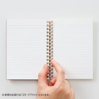 リヒトラブ カスタマイズ オープンリングノート とじ具 A6 スモークブラック N2922-24 1組