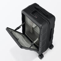 無印良品 バーを自由に調節できる フロントオープンキャリーケース ３２Ｌ タテ５４×ヨコ３７×マチ２４ｃｍ 黒 良品計画