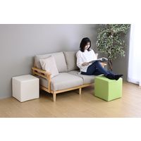 コンフォートワーク キューブスツール　収納付き　幅・奥行き380mm　キューブソファ　グリーン ACS-3840P(GR) 1台 オリジナル
