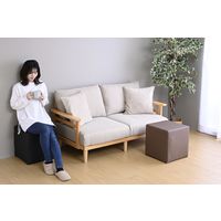 コンフォートワーク キューブスツール　収納付き　幅・奥行き380mm　キューブソファ　ブラック ACS-3840P(BK) 1台 オリジナル