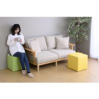 コンフォートワーク キューブスツール　収納付き　幅・奥行き380mm　キューブソファ　イエロー ACS-3840P(YE) 1台 オリジナル